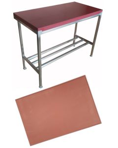 2” Red Polytop & Polytop Tables 2ft x 2ft